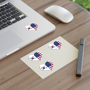 Sticker Sheets Vinyl Sticker South Korean American Pride Peel and Stick Sheet