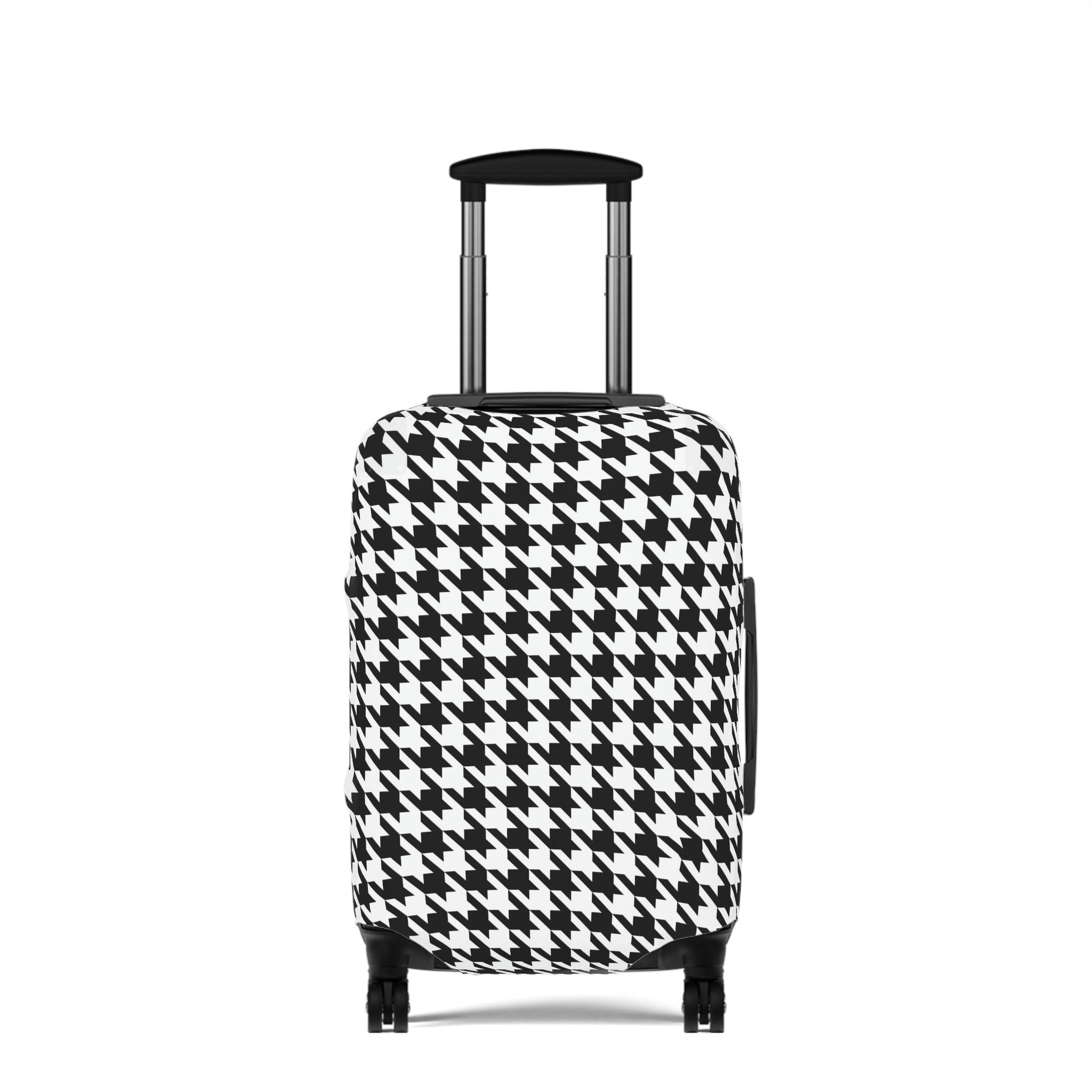 Houndstooth Luggage Cover Black and White Suitcase Cover Luggage Decor