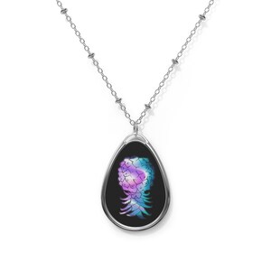 Upside Down Pineapple Oval Necklace Purple Blue Pineapple Lovers Pendant Swinger If You Know You Know YOLO Sexy Chain Black
