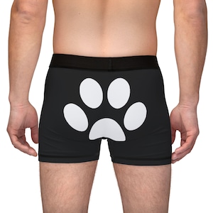 Witte Pootafdruk Boxers Animal Print Slips Ondergoed voor Mannen Kofferbak Ondergoed Hondenliefhebber Boxerslip Volwassen Ondergoed Grappige shorts