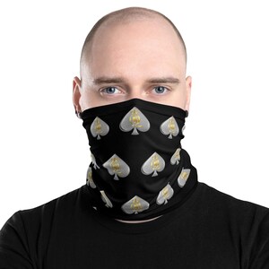 Polaina para el cuello negra QOS, bandana LGBTQ para la cara, bandana para la cabeza para swingers, pulsera para amantes de la piña, equipo para motociclistas