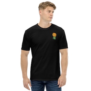 Heren t-shirt Ondersteboven Ananas Tee Zwart Shirt Swinger Lifestyle IYKYK speelt goed met anderen