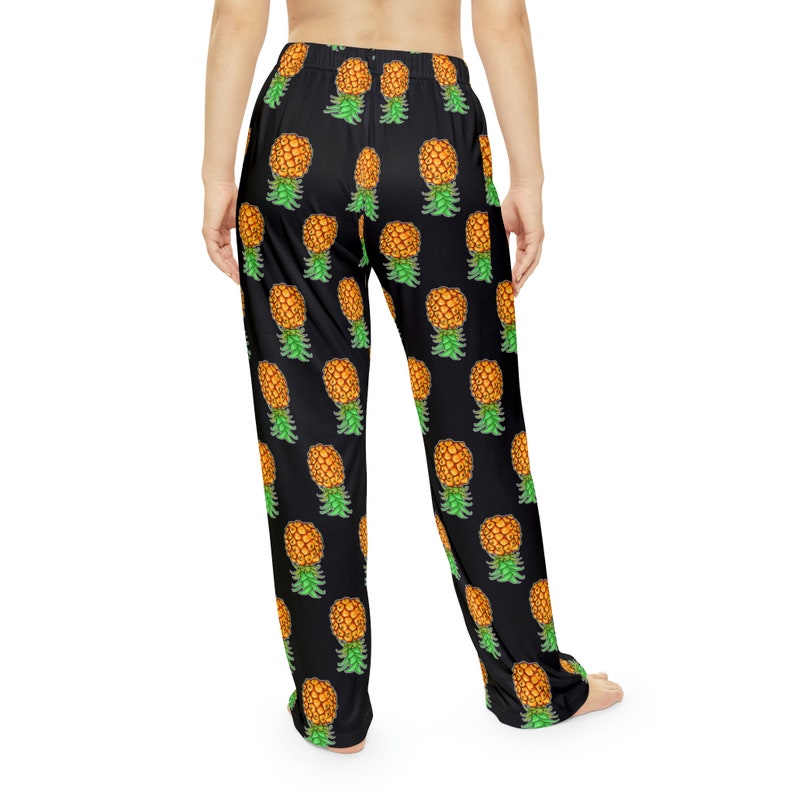 Upside Down Ananas Pyjama Hose Damen Lounge Hose Swinger Lifestyle Teilen ist fürsorglich IYKYK Schwarze Pyjama Hose Spielt gut mit Anderen Bild 4