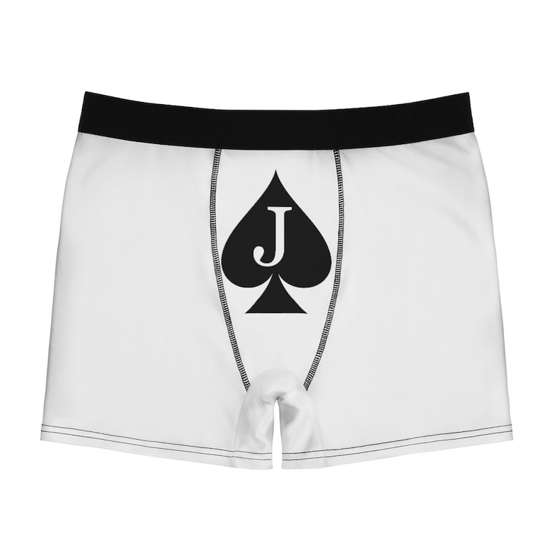 Men's Jack of Spades Boxer Briefs White Underwear Swinger Lifestyle