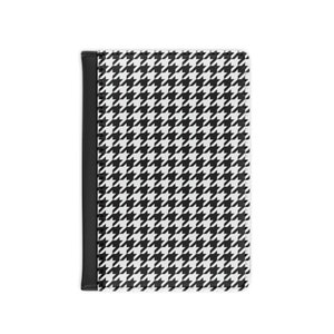 Passport Cover Houndstooth Passport Holder Black and White Design RFID Passport Travel Accessory Document Holder Boarding Pass ID Cover