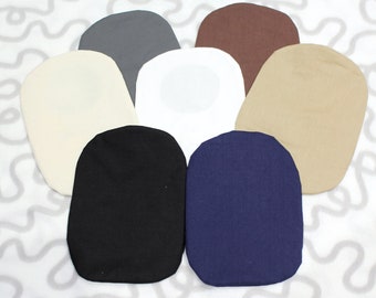 Stoma Bag Covers - Plain, Assorted Neutral Colours Available: Black, White, Navy and More