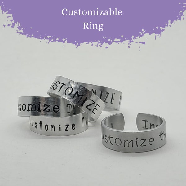 Custom Hand Stamped Metal Ring