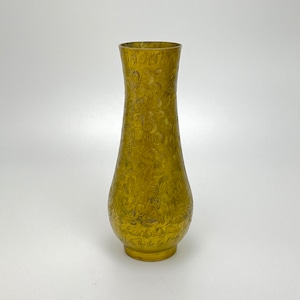 Brass Vase Etched Floral Pattern Vintage | Made in India | Handmade Home Decor Flower Arrangement Holder