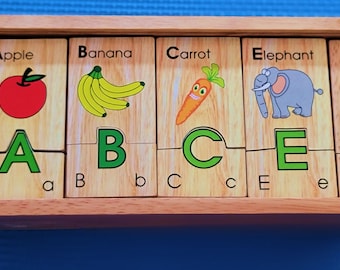 Alphabet Self-learning Letter Puzzles| See and Spell Developmental