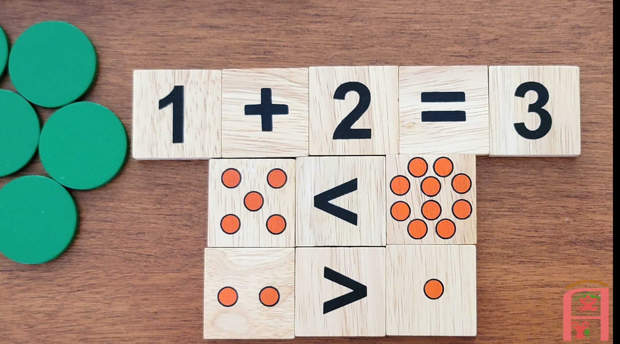 Number Study Wooden Montessori Math Counting Number Study Blocks & Educational Game ...
