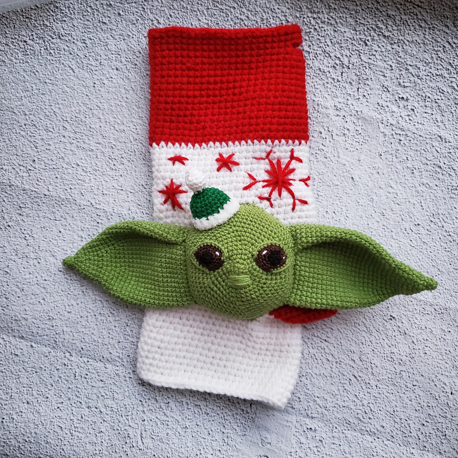 Crochet pattern baby yoda Christmas sock Christmas  Etsy