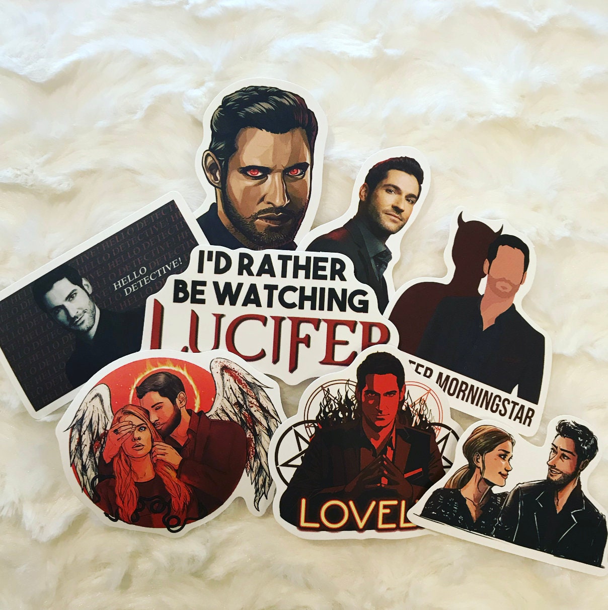 Lucifer Lucifer Morningstar Lucifer Autocollant Lucifer Etsy France