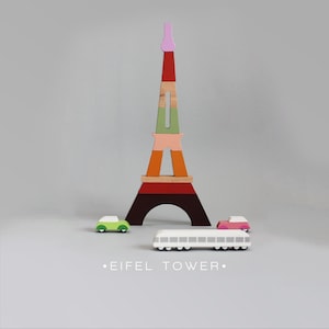 France Eiffel Tower | Wooden Block Set | Travel Gift | Educational Toys For Toddler | Handmade Gift | Montessori Toy | Baby Blocks