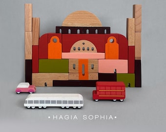 Toddler Gift | Building Blocks | Baby Shower Gift | Wooden Toy | Home Decor | Istanbul Hagia Sophia | Bosphorus