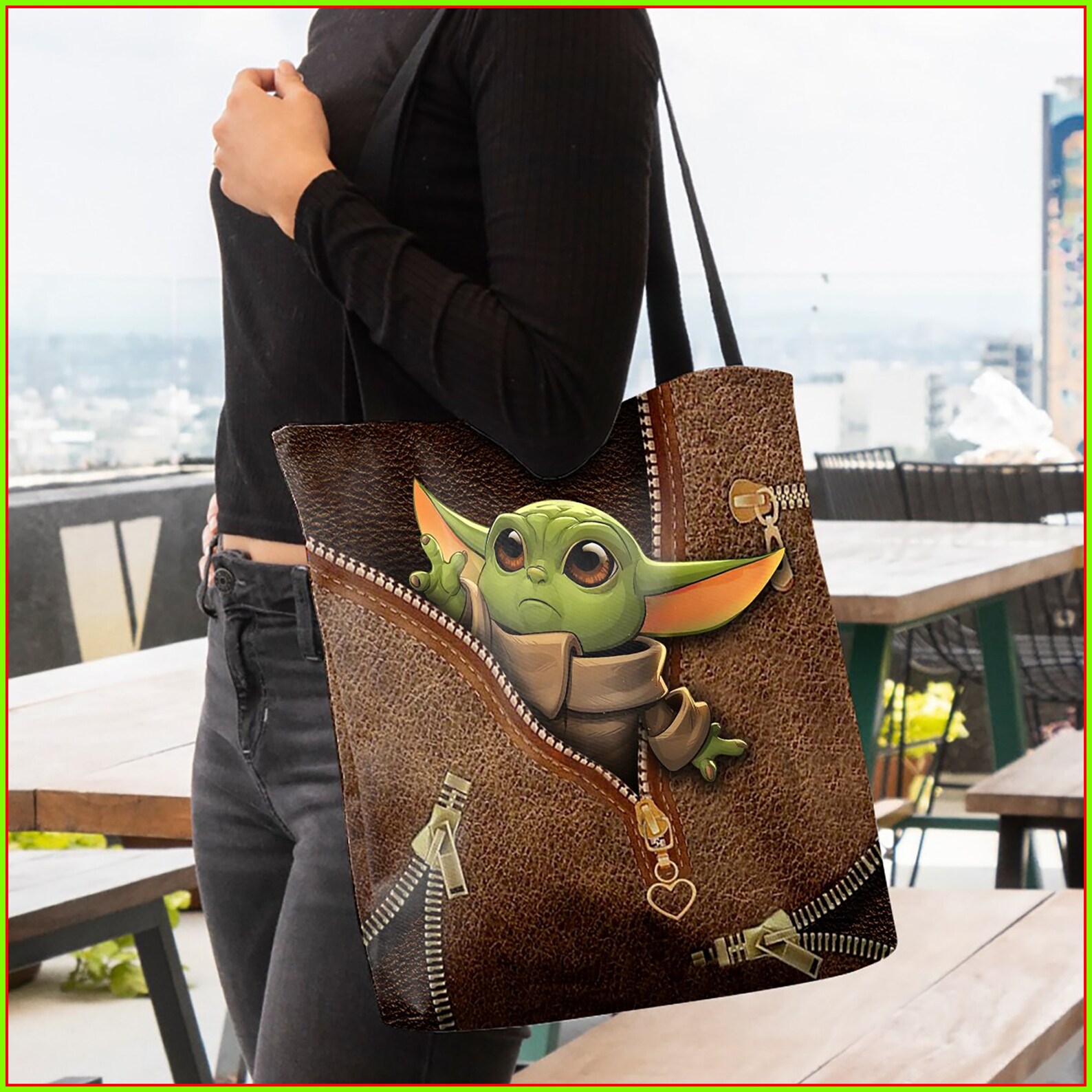 Baby Yoda Tote Bag Tote Bag handbag shoulder bag bucket Etsy