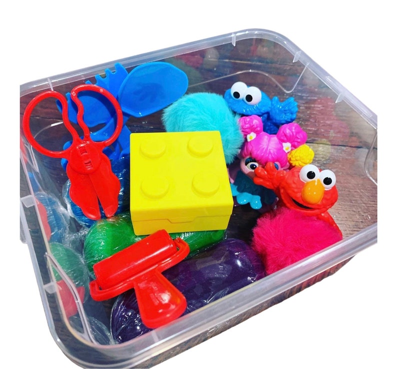 Sesame Street Play Dough Kit Sensory Kit Sensory Bin Etsy Australia