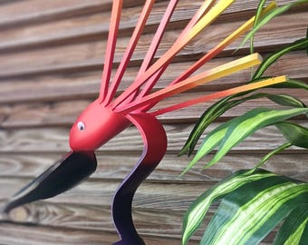 Handmade PVC Pelican Yard Art: Whimsical Coastal Garden Decor