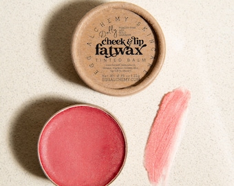 Cheek & Lip Fatwax Tinted Moisturizing Balm | All Natural Blush and Bronzer, Sheer Color, Handmade Carnivore Skincare Makeup