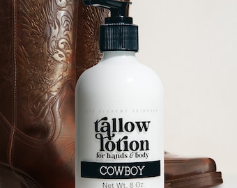 Tallow Hand & Body Lotion | MASCULINE Scents | Natural Moisturizer, Grass-Fed, Animal Based, Carnivore Gift, Clean Phthalate-free Fragrance