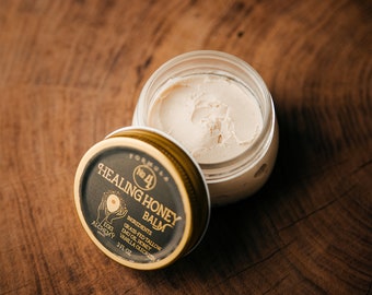 Grass-Fed Tallow Balm with Honey and Emu Oil - All Natural Skin Healing and Moisturizing Salve, Anti-aging and Soothing Skin Care