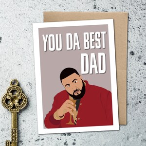 Carte drôle de fête des pères DJ Khaled - Ya Da Best Dad - Hip Hop/Rap Funny Dad Birthday Card - We The Best Music Cadeau pour la fête des pères