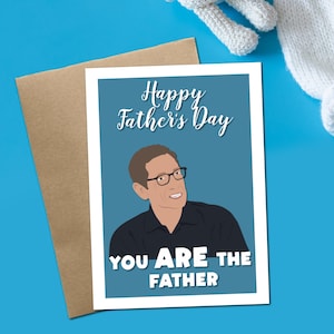 Bonne fête des pères, vous êtes le père - Carte de voeux inspirée de Maury Povich | Cadeau humoristique, culture pop, fête des pères, nouveau papa