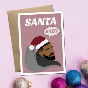 Père Noël - Carte de voeux pour les fêtes/Noël sur le thème de Drake