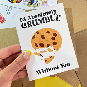 Je m'effondrerais sans toi - Carte de vœux sur le thème des cookies
