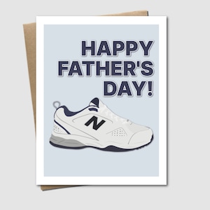 Carte de basket drôle papa - New Balance papa chaussures carte de voeux fête des pères - cadeau fête des pères - carte moderne