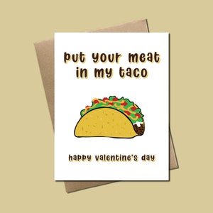 Mettez votre viande dans mon taco - Carte de Saint-Valentin