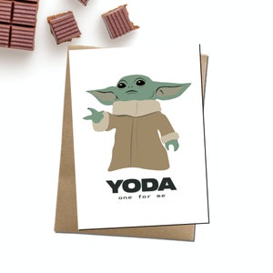 Yoda One For Me - Carte de voeux inspirée de Yoda