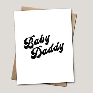 Carte de fête des pères minimaliste moderne pour bébé et papa - Design contemporain - Nouveau cadeau pour papa - Carte de voeux simple - Journée spéciale