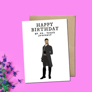 Carte d'anniversaire inspirée de Bridgerton | le duc séduisant d'Hastings | Cadeau d'amitié | Meilleure amie soeur meilleure amie | Société Lady Whistledown