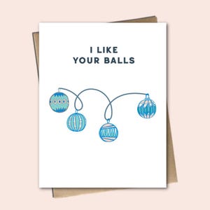 J'aime vos boules - Carte de voeux Noël/Fêtes