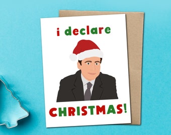 I Declare Christmas - Michael Scott Greeting Card