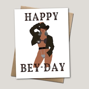 Happy Bey Day - Carte d'anniversaire inspirée de Cowboy Carter Beyoncé | Cadeau Renaissance occidentale pour ruche