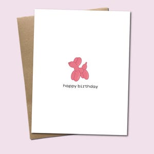 Carte de voeux Joyeux anniversaire - chiot/chien en montgolfière