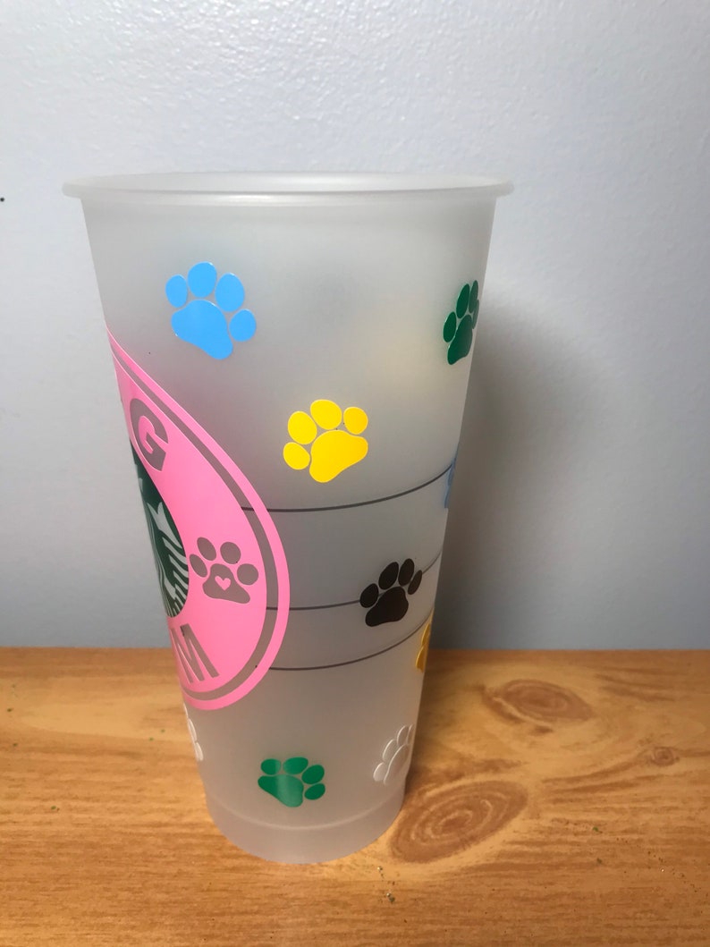 Puppy Paws Reusable Starbucks Cup Dog Mom Cup in Multiple Etsy
