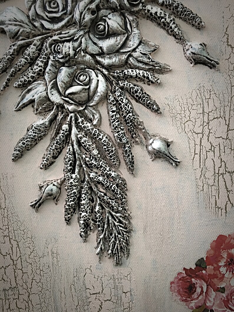 3D Wall Art Floral Wall Decor French Flowers Painting Etsy