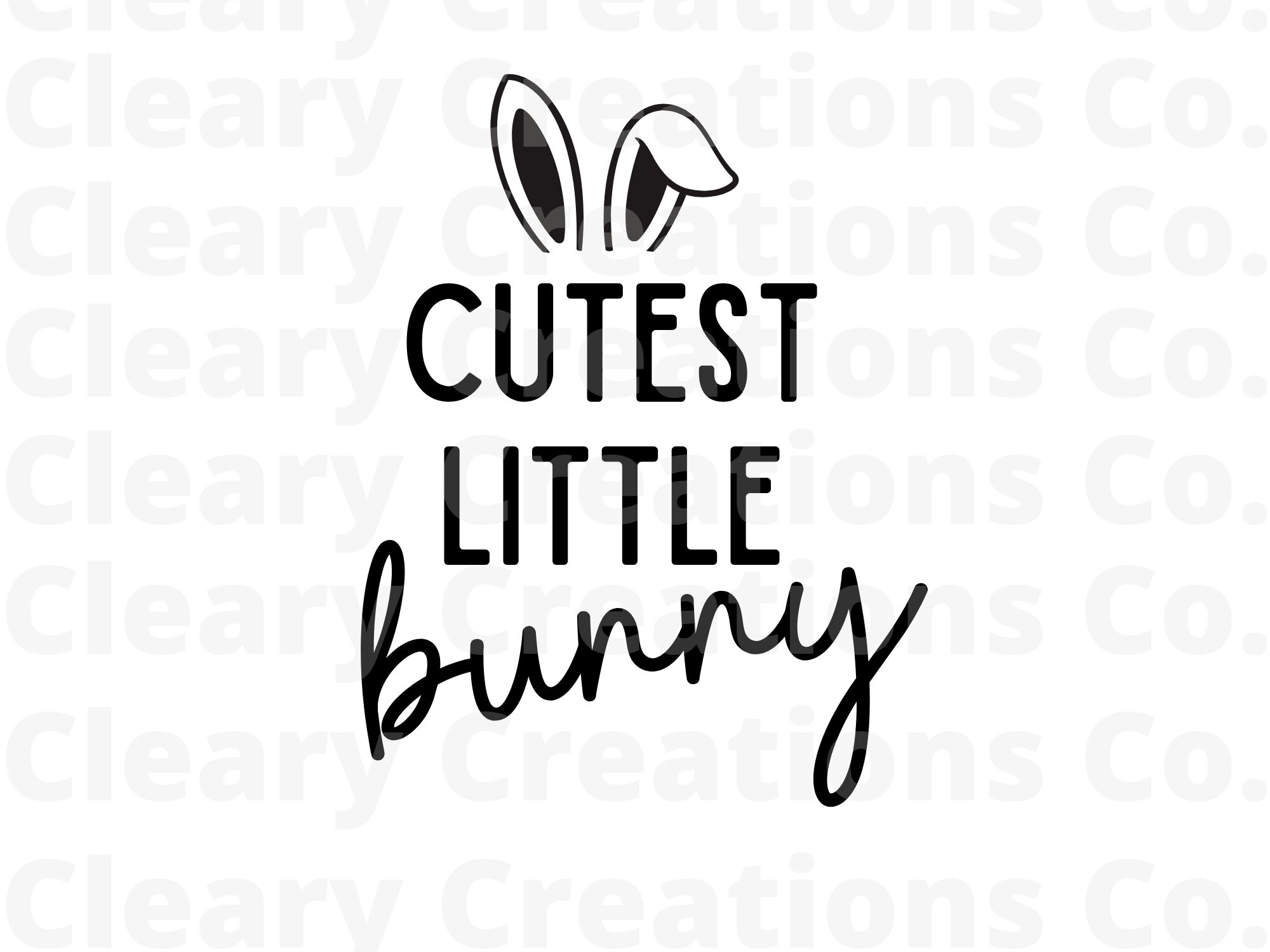 Cutest Little Bunny Svg / Baby Easter Svg / Family Bunny Svg / Kids ...