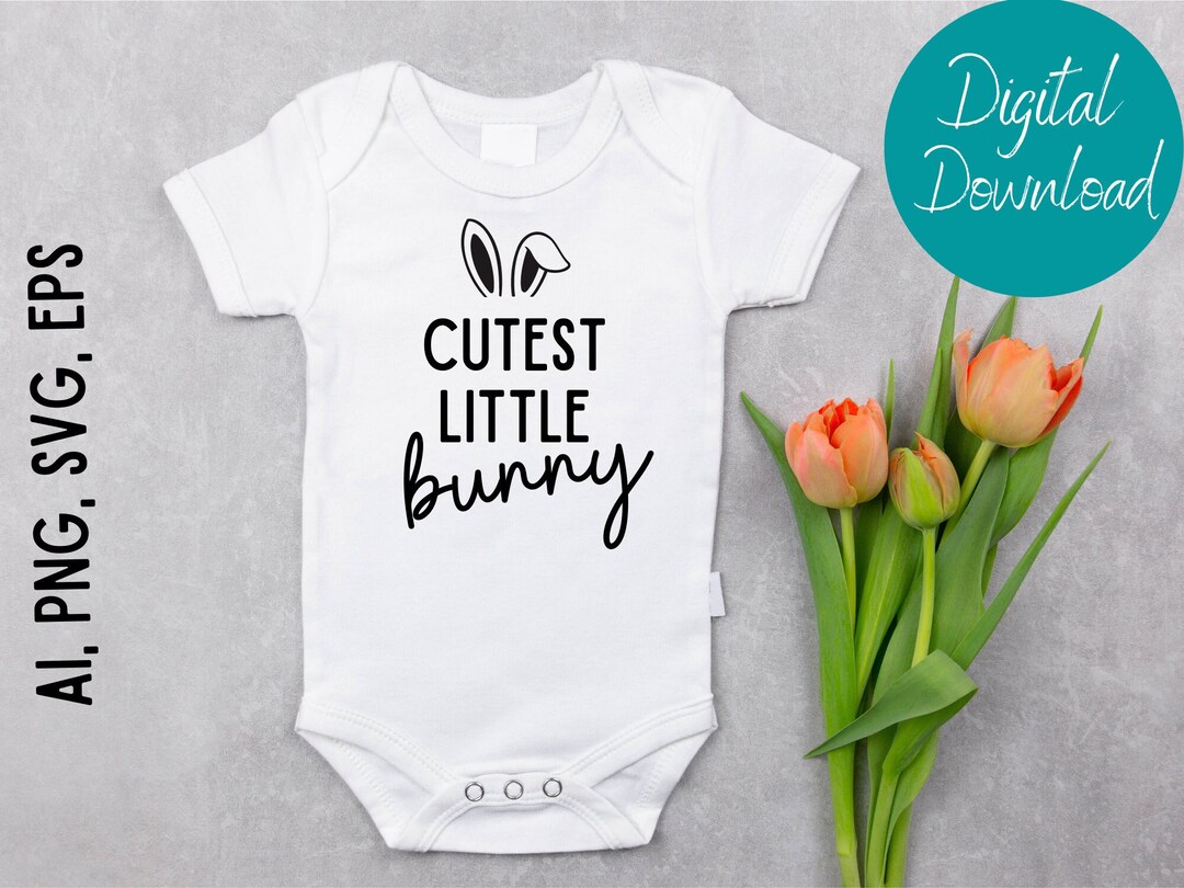 Cutest Little Bunny Svg / Baby Easter Svg / Family Bunny Svg / Kids ...