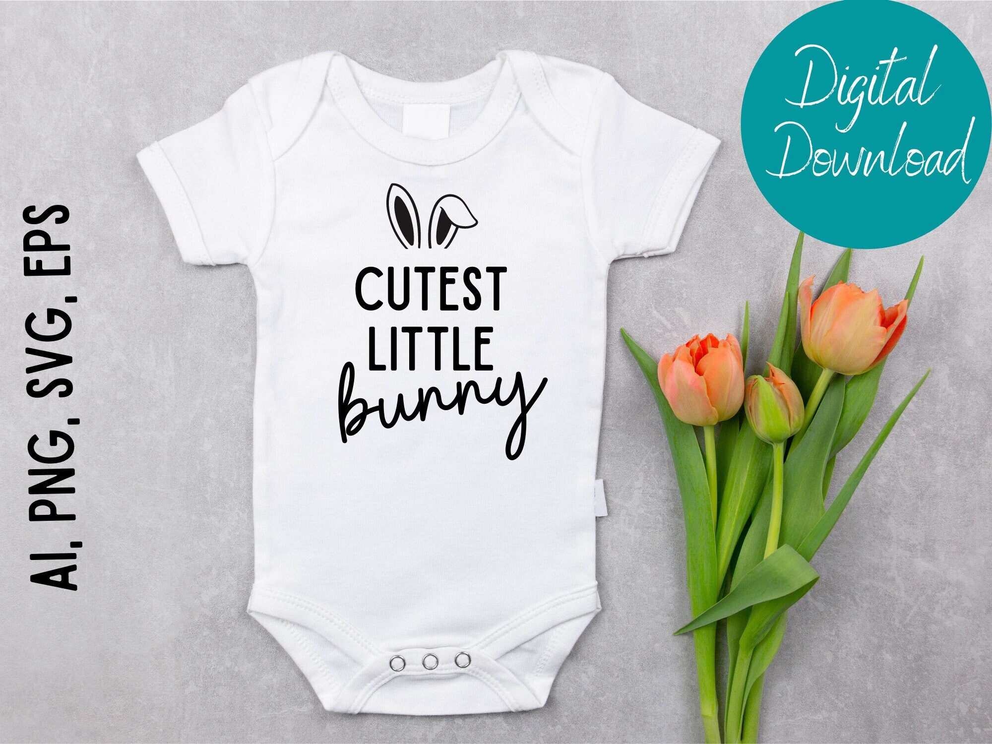 Cutest Little Bunny Svg / Baby Easter Svg / Family Bunny Svg / Kids ...