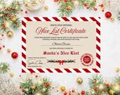 Personalized Santa Letter, Letter From Santa, Certificate From Santa, Santas Nice List, Letter Mailed From Santa, Instant Download