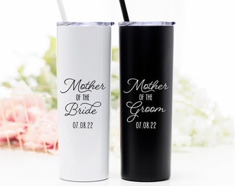 Mother of the Bride Gift | Mother of the Groom Cup | Tumbler with Straw | Future Mother in Law Gift | Bridal Party Gifts | Stepmom Gift