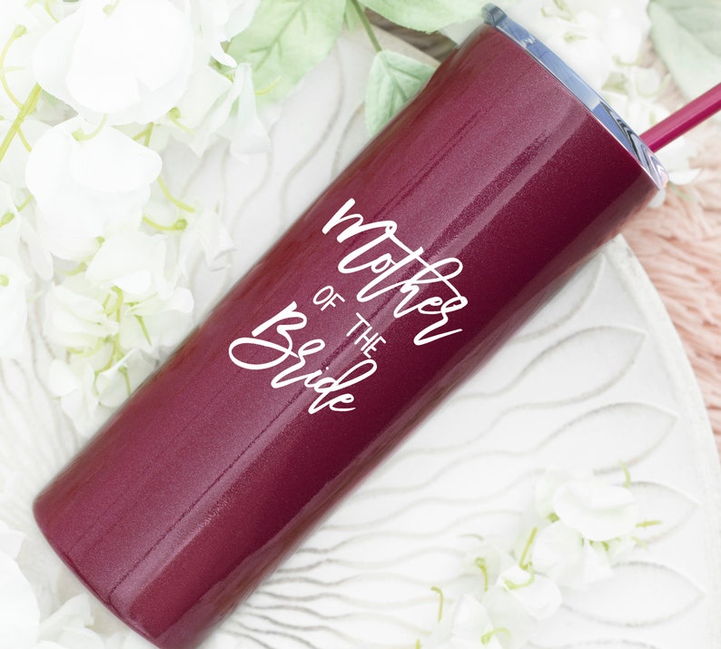 Mother of the Groom Tumbler Mother of the Bride Gift Mother of the Bride Cup Mother of the Groom Gift S2 Glitter Rosewood