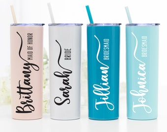 Maid of Honor Tumbler | Matron of Honor Gift | Mother of the Bride Tumbler | Bridesmaid Tumbler with Name | Gift for Bridesmaid | UV Print