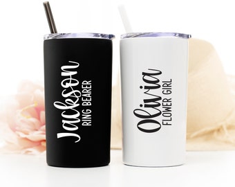 Ring Bearer Tumbler | Flower Girl Gift | Flower Girl Proposal | Jr Bridesmaid Cup | Ring Bearer Gift