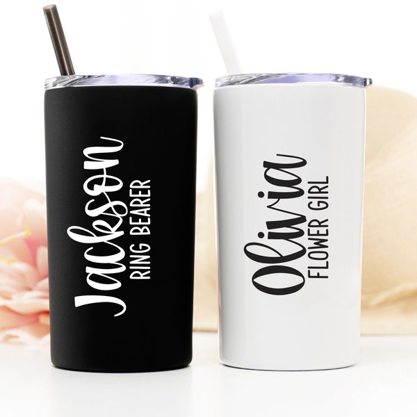 Ring Bearer Tumbler | Flower Girl Gift | Flower Girl Proposal | Jr Bridesmaid Cup | Ring Bearer Gift