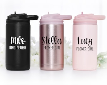 Flower Girl or Ring Bearer Water Bottle | Ring Bearer or Flower Girl Tumbler with Name | Flower Girl Proposal or Ring Bearer Proposal