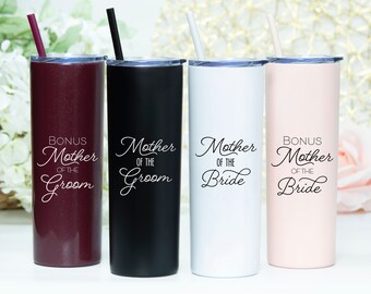 Mother of the Bride Gift | Parents of the Groom Gift | Mother of the Groom Cup | Mother in Law Gift | Tumbler with Straw